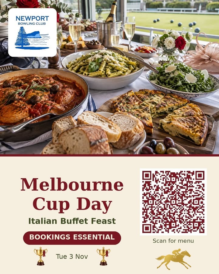Featured image for “Melbourne Cup Italian Buffet Lunch at Newport Bowling Club”